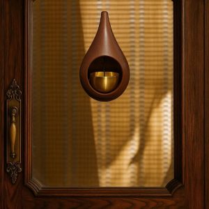 Waterdrop Wooden Door Chime: Minimalist Doorbell